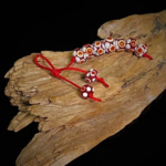 Dark Red with White Polka Dots BD007